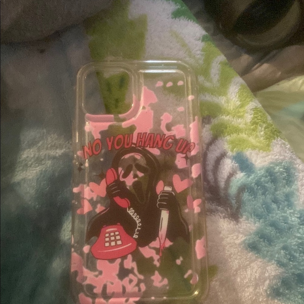 Pink and Black Graphic Phone Case